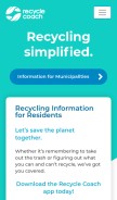 How recyclecoach.com looks like on a mobile device such as an iPhone.