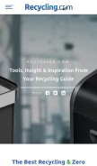 How recycling.com looks like on a mobile device such as an iPhone.