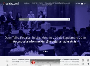 How redalyc.org looks like on a tablet such as an iPad.