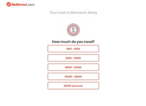 How redarrowloans.com looks like on a tablet such as an iPad.