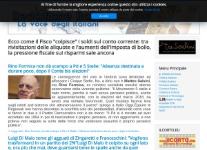 How redazioneitalia.it looks like on a tablet such as an iPad.