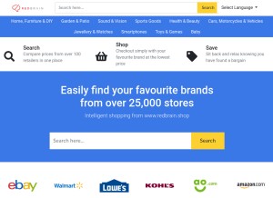 How redbrain.shop looks like on a tablet such as an iPad.