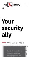 How redcanary.co looks like on a mobile device such as an iPhone.