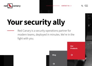 How redcanary.co looks like on a tablet such as an iPad.