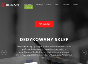 How redcart.pl looks like on a tablet such as an iPad.