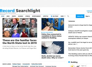 How redding.com looks like on a tablet such as an iPad.