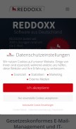 How reddoxx.net looks like on a mobile device such as an iPhone.