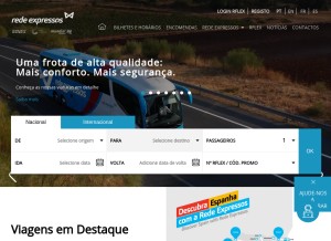 How rede-expressos.pt looks like on a tablet such as an iPad.