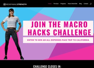 How redefiningstrength.com looks like on a tablet such as an iPad.