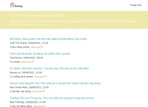 How redep.vip looks like on a tablet such as an iPad.