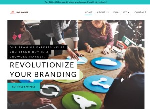 How redhatb2b.com looks like on a tablet such as an iPad.