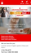 How redpocket.com looks like on a mobile device such as an iPhone.