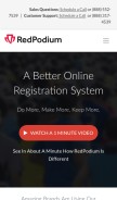 How redpodium.com looks like on a mobile device such as an iPhone.
