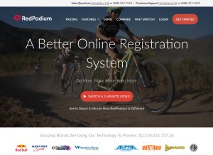 How redpodium.com looks like on a tablet such as an iPad.