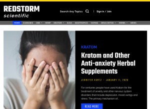 How redstormscientific.com looks like on a tablet such as an iPad.