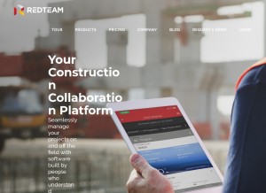 How redteamsoftware.com looks like on a tablet such as an iPad.