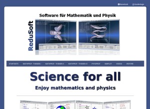 How redusoft.de looks like on a tablet such as an iPad.