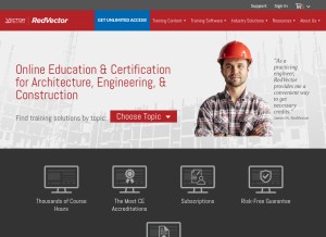 How redvector.com looks like on a tablet such as an iPad.