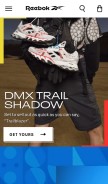 How reebok.dk looks like on a mobile device such as an iPhone.