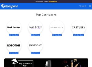 How reecoupons.com looks like on a tablet such as an iPad.