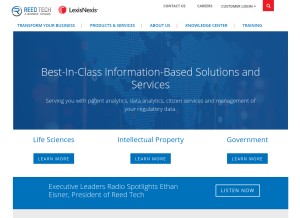 How reedtech.com looks like on a tablet such as an iPad.