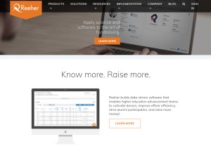 How reeher.com looks like on a tablet such as an iPad.