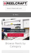 How reelcraft.com looks like on a mobile device such as an iPhone.