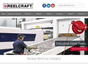 How reelcraft.com looks like on a tablet such as an iPad.
