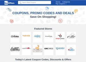 How reeoffers.com looks like on a tablet such as an iPad.