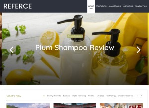 How referce.com looks like on a tablet such as an iPad.