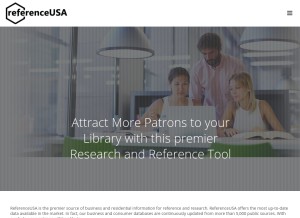 How referenceusa.com looks like on a tablet such as an iPad.