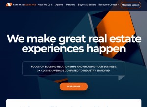How referralexchange.com looks like on a tablet such as an iPad.