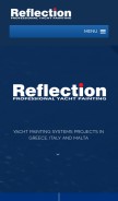How reflection.com.gr looks like on a mobile device such as an iPhone.