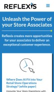 How reflexisinc.com looks like on a mobile device such as an iPhone.