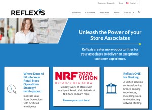 How reflexisinc.com looks like on a tablet such as an iPad.