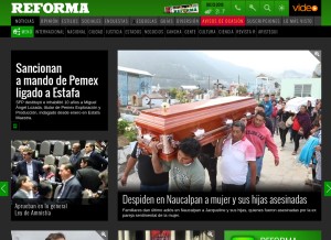 How reforma.com looks like on a tablet such as an iPad.