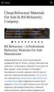 How refractoryonline.com looks like on a mobile device such as an iPhone.