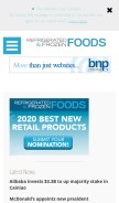 How refrigeratedfrozenfood.com looks like on a mobile device such as an iPhone.