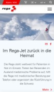 How rega.ch looks like on a mobile device such as an iPhone.