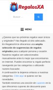 How regalosxa.com looks like on a mobile device such as an iPhone.