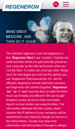How regeneron.com looks like on a mobile device such as an iPhone.