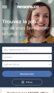 How regionsjob.com looks like on a mobile device such as an iPhone.