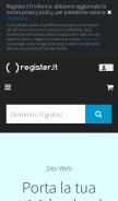 How register.it looks like on a mobile device such as an iPhone.