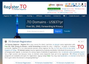 How register.to looks like on a tablet such as an iPad.