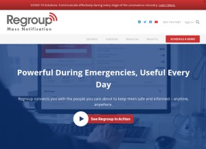 How regroup.com looks like on a tablet such as an iPad.