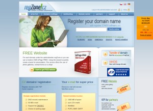 How regzone.info looks like on a tablet such as an iPad.