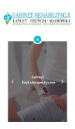 How rehabilitacjalancut.pl looks like on a mobile device such as an iPhone.