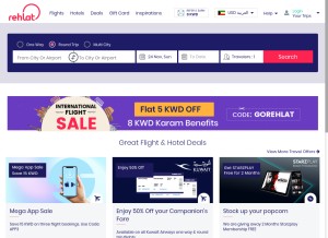 How rehlat.com looks like on a tablet such as an iPad.