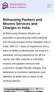 How rehousingpackers.com looks like on a mobile device such as an iPhone.