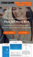 How reimbursify.com looks like on a mobile device such as an iPhone.